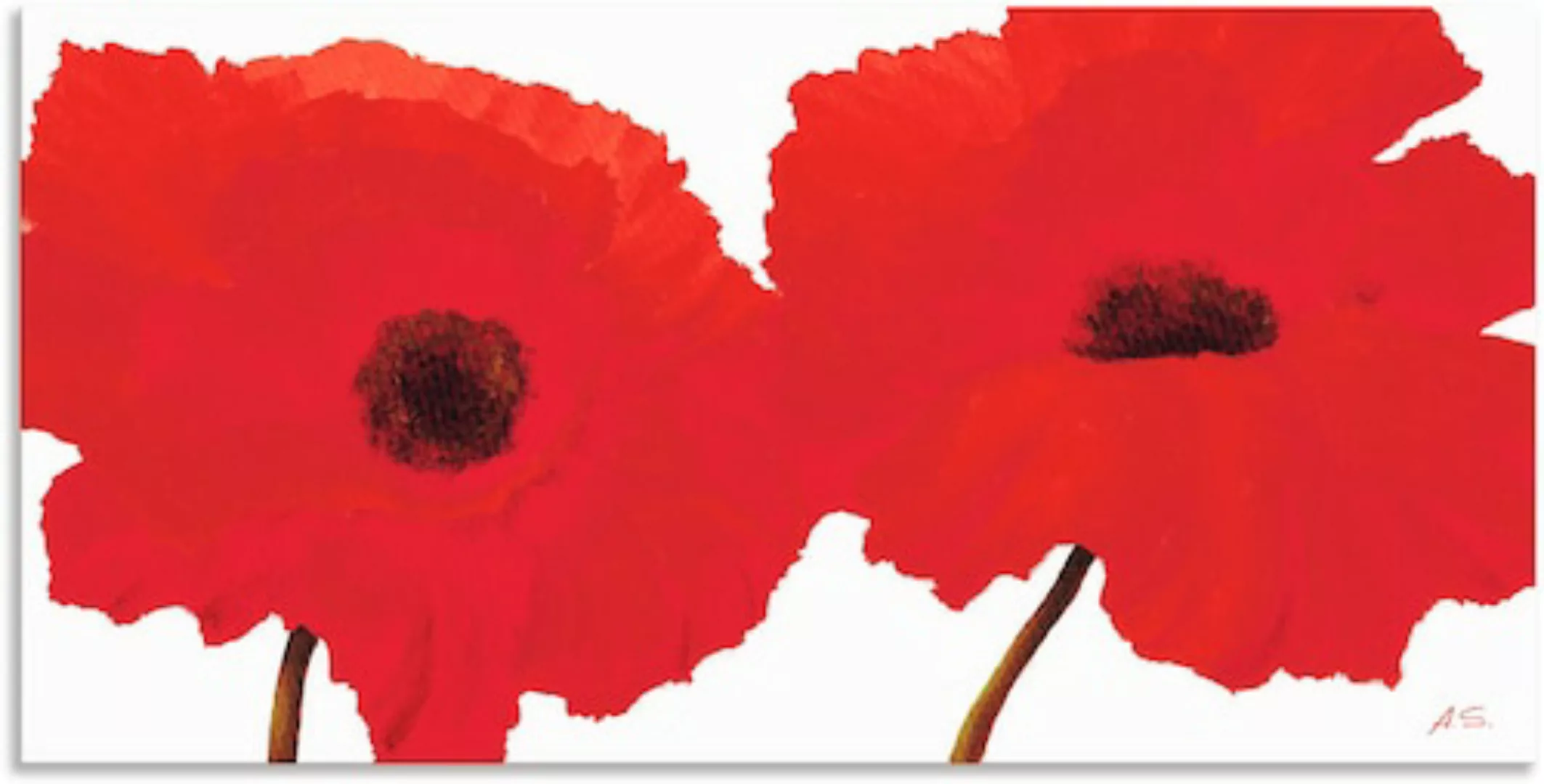 Artland Wandbild "Roter Mohn II", Blumen, (1 St.), als Alubild, Outdoorbild günstig online kaufen