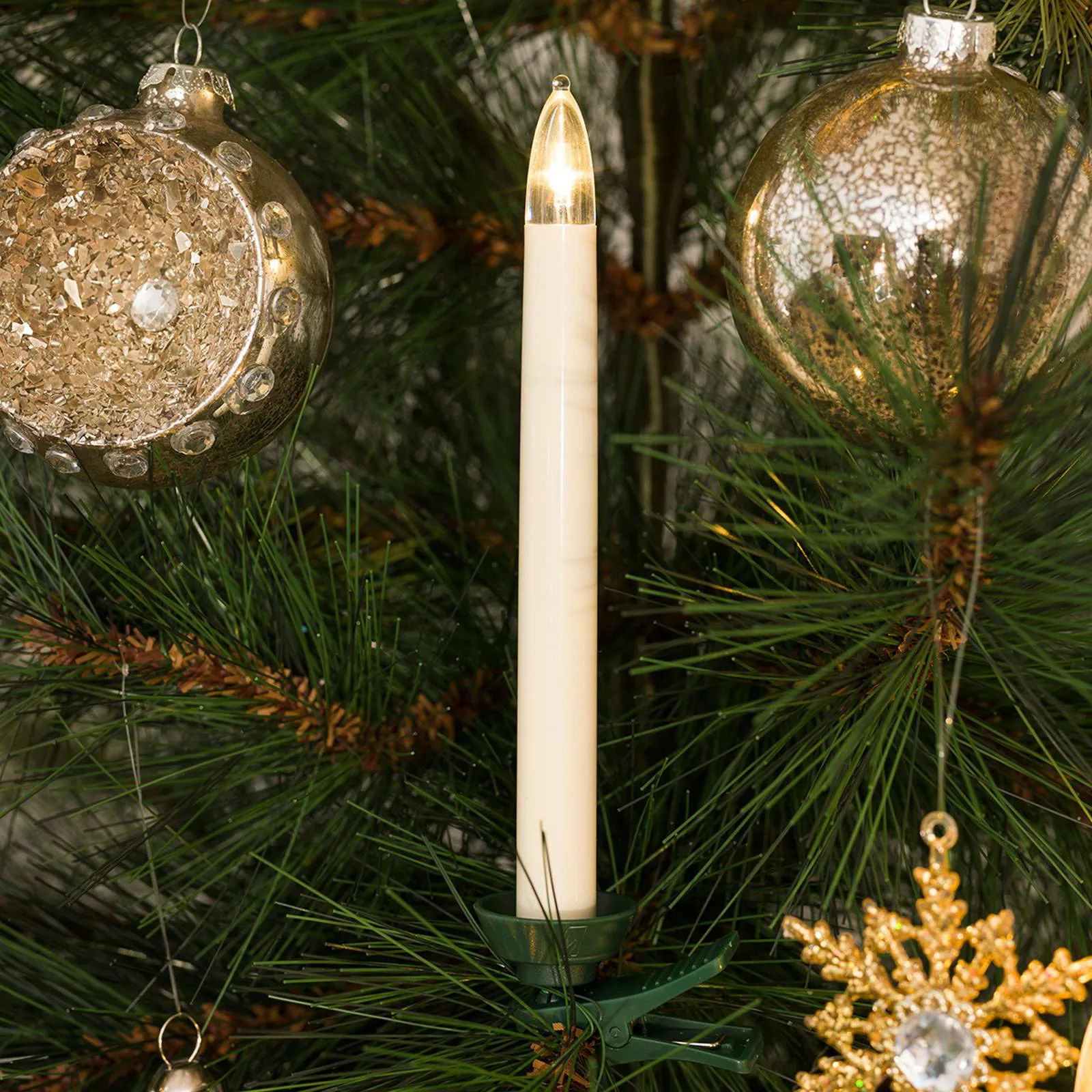 LED-Christbaumkerzen kabell. Ergänzungsset 16 cm günstig online kaufen