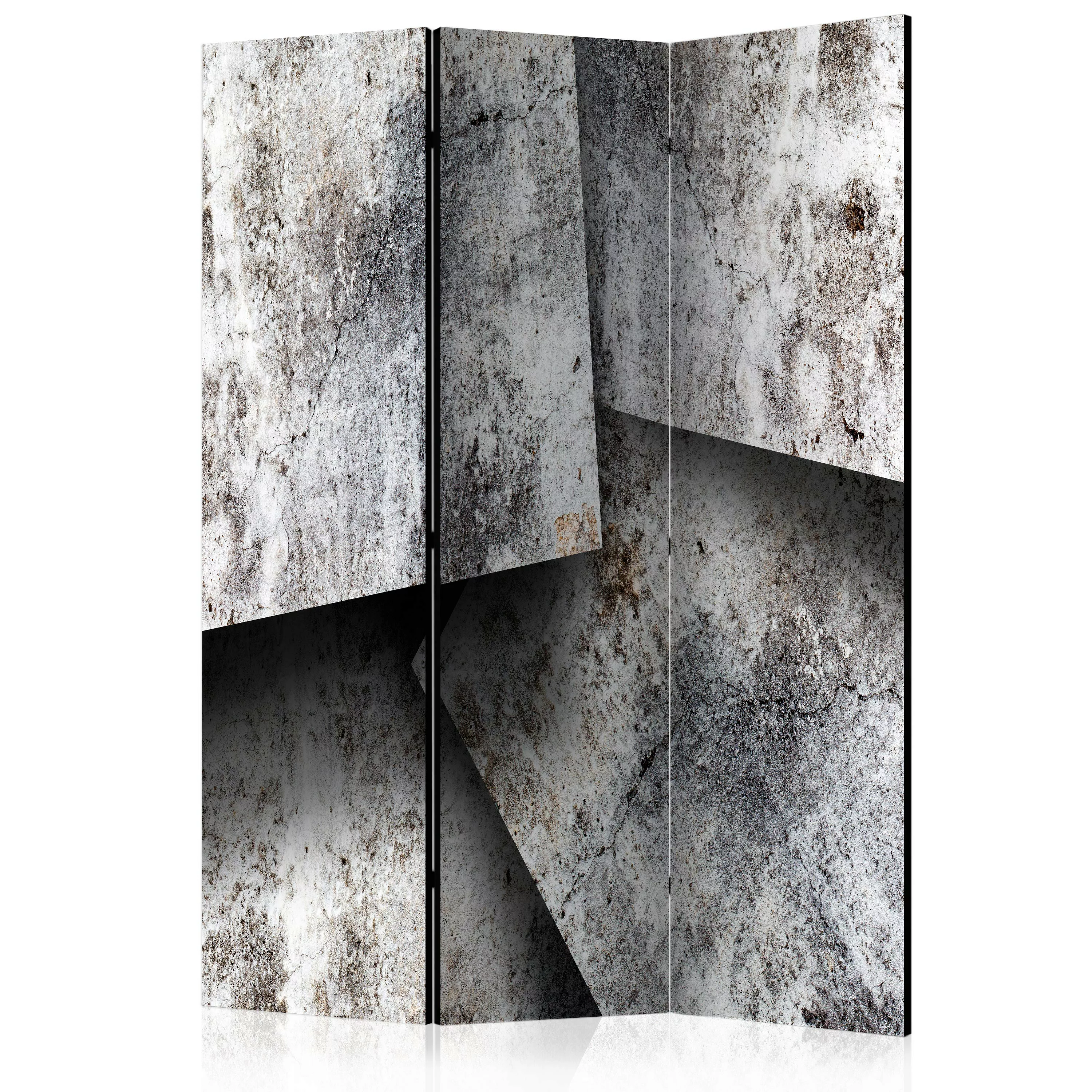 3-teiliges Paravent - Concrete Cards [room Dividers] günstig online kaufen