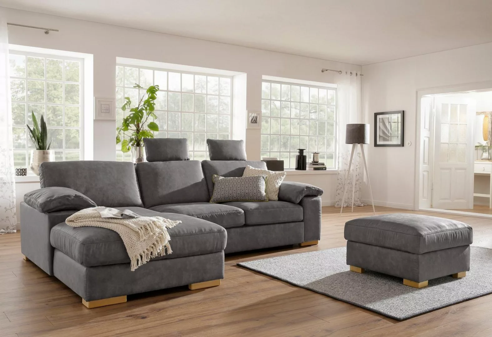 Home affaire Ecksofa Ventura L-Form, wahlweise mit Bettfunktion und Bettfun günstig online kaufen