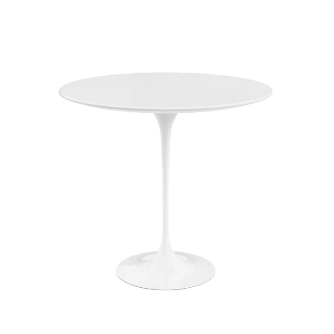 Knoll International - Saarinen Beistelltisch Ø 41cm - weiß/Laminat/Gestell günstig online kaufen