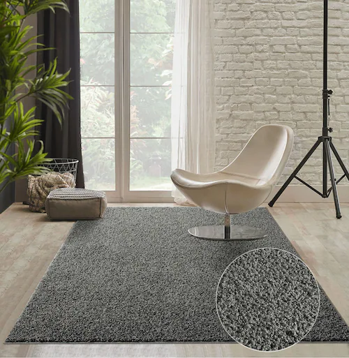 the carpet Teppich »Soli Shaggy«, rechteckig, Wohnzimmer Teppich Hochflor w günstig online kaufen