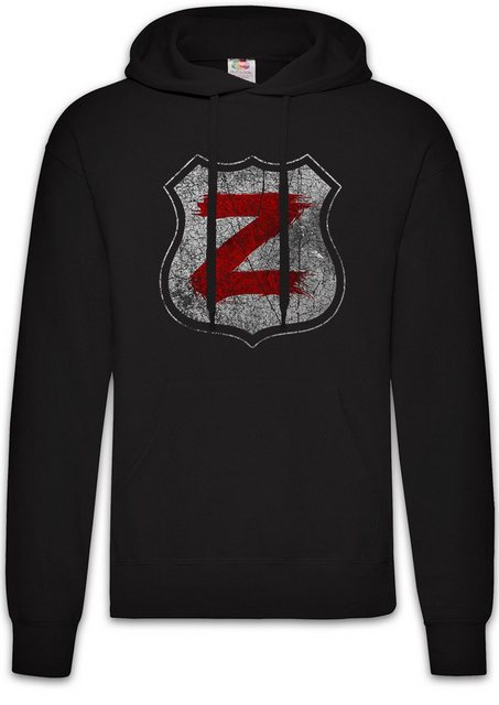 Urban Backwoods Hoodie Z Shield Herren Hoodie Zombie Sign Logo Symbol Natio günstig online kaufen