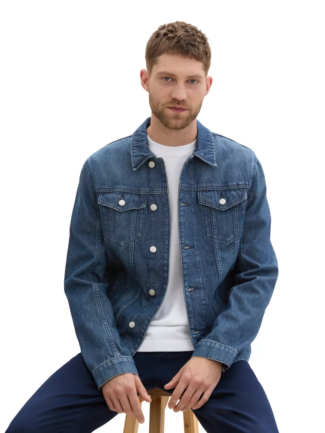 TOM TAILOR Jeansjacke, ohne Kapuze, mit aufgesetzten Brusttaschen günstig online kaufen