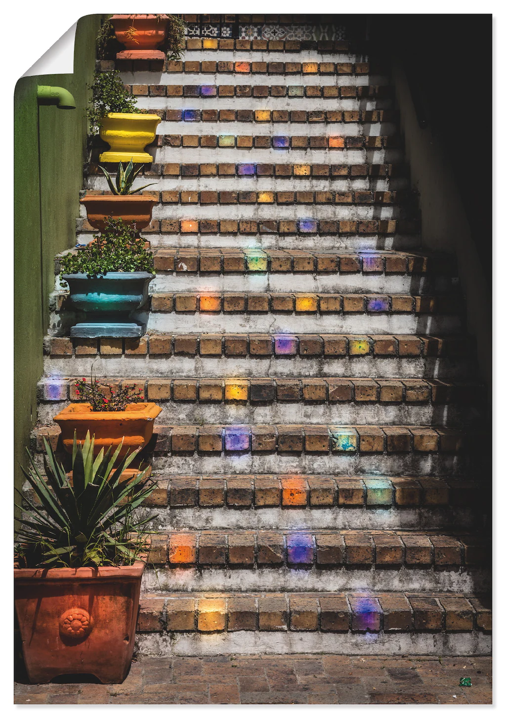 Artland Wandbild »Die Treppe«, Gebäude, (1 St.), als Leinwandbild, Poster, günstig online kaufen