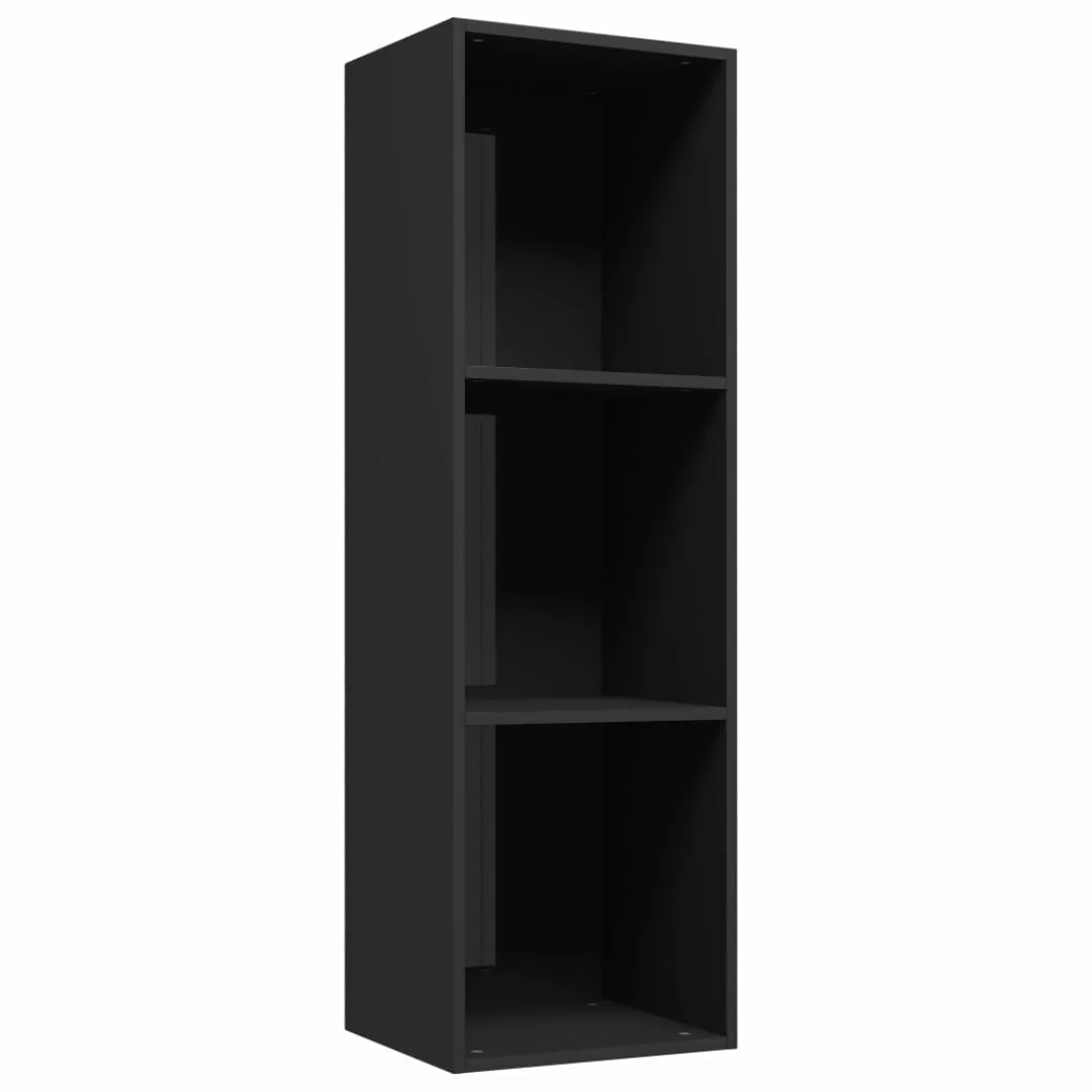 Bücherregal/tv-schrank Hochglanz-schwarz 36x30x114cm Spanplatte günstig online kaufen