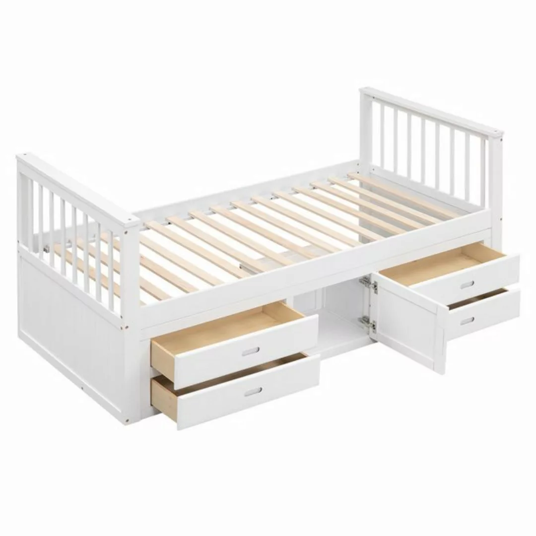 MODFU Kinderbett Einzelbetten mit Schubladen (mit Stauschrank 90x200cm), oh günstig online kaufen