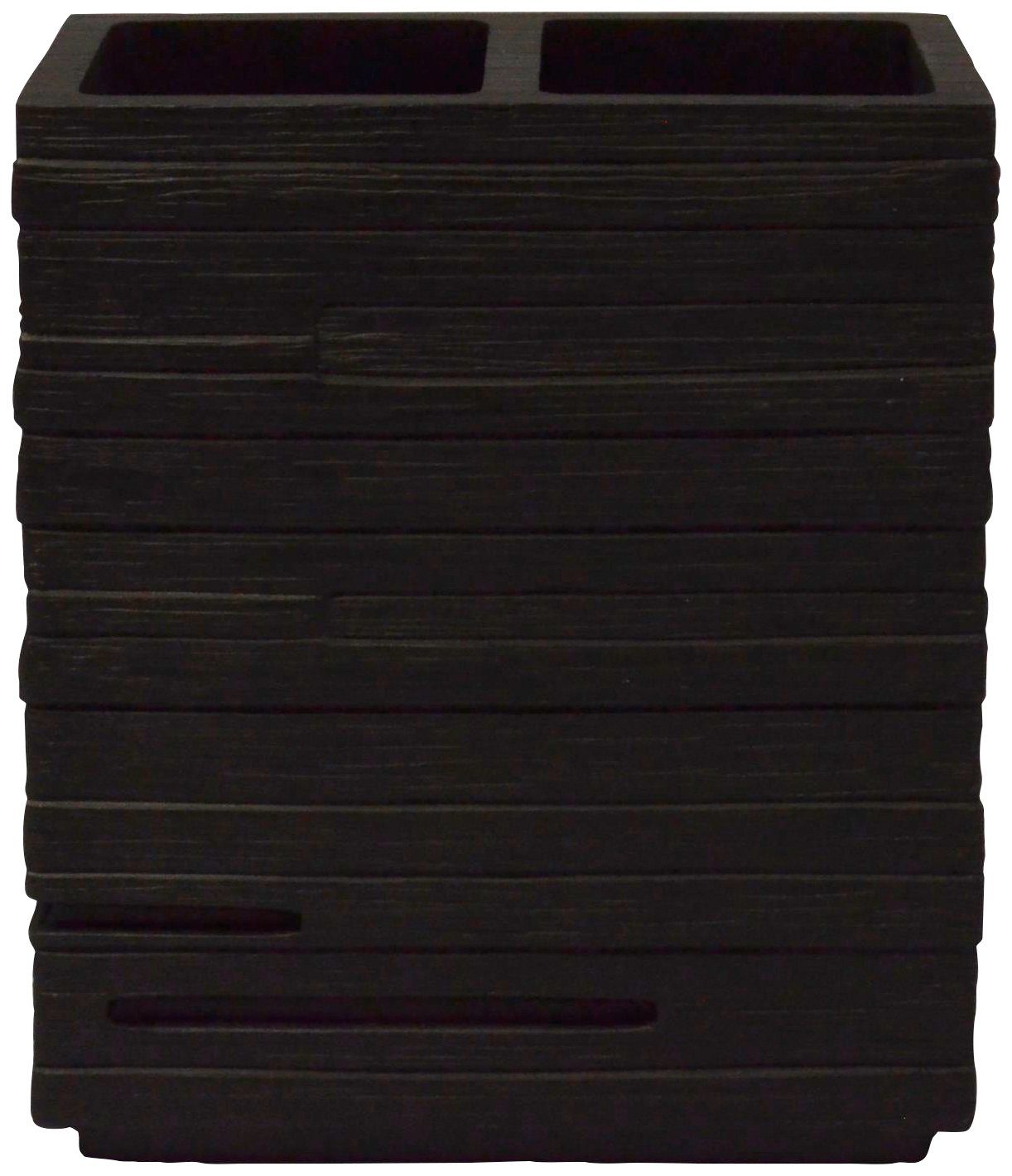 Ridder Badaccessoire-Set Zahnbürstenhalter Brick schwarz günstig online kaufen