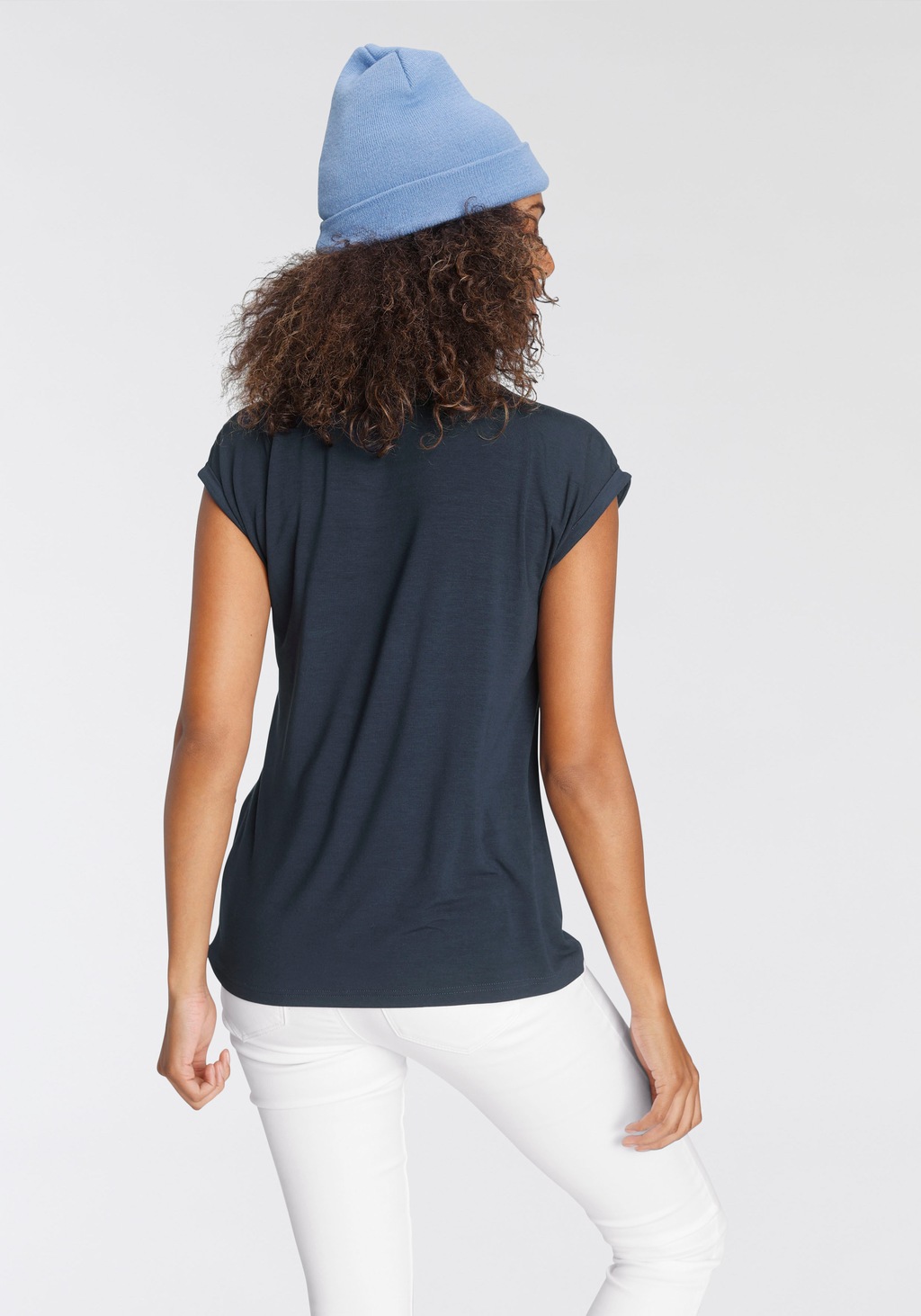Tamaris T-Shirt, mit überschnittenen Ärmeln günstig online kaufen