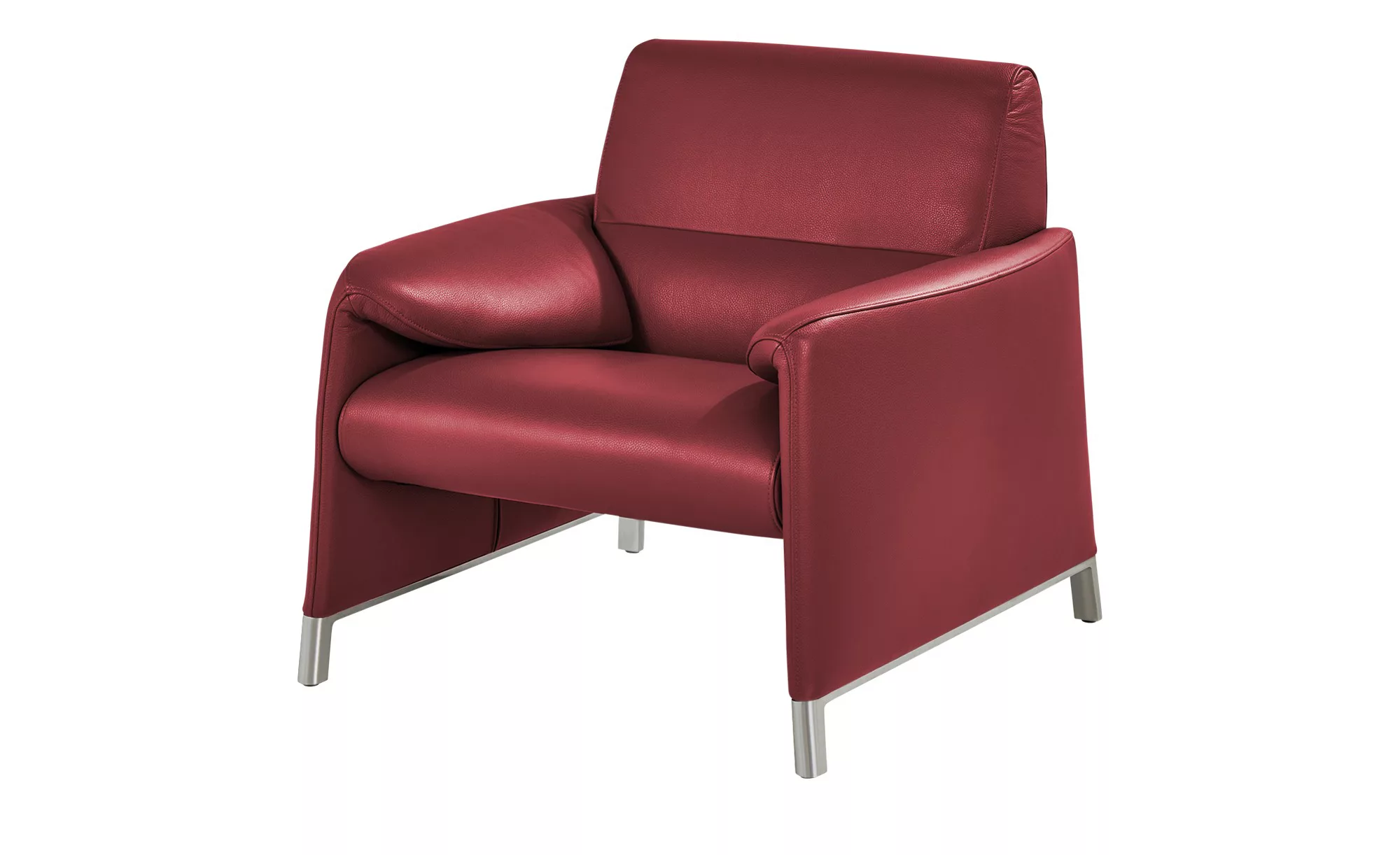 Ledersessel - rot - 90 cm - 84 cm - 88 cm - Polstermöbel > Sessel > Cocktai günstig online kaufen