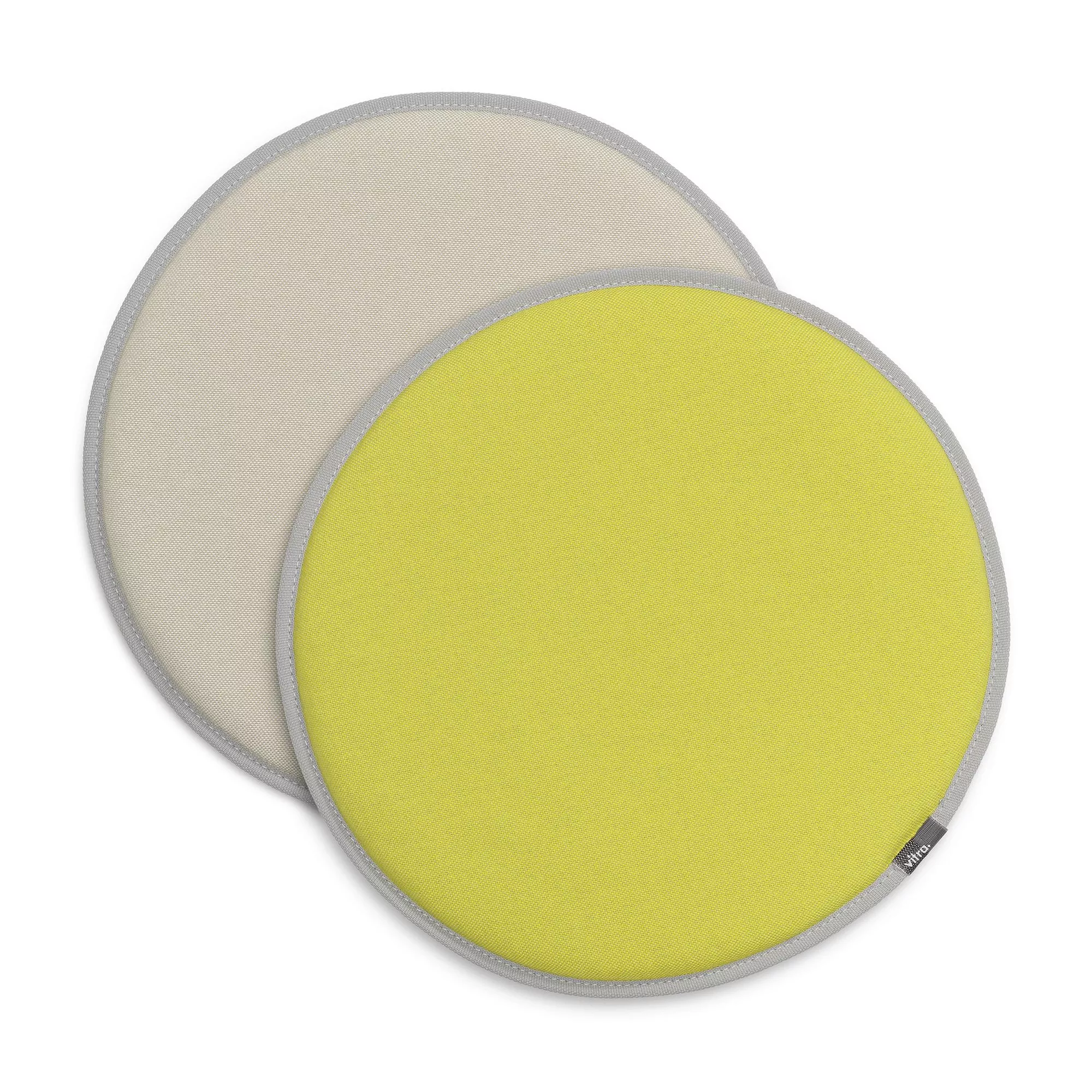 Vitra - Vitra Seat Dots Sitzkissen Ø38cm - gelb-pastellgrün/pergament-crème günstig online kaufen