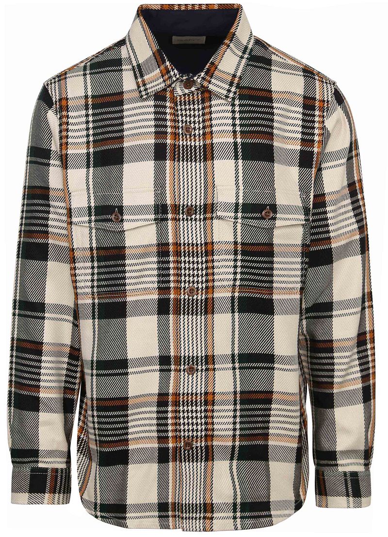 Gant Overshirt Karomuster Beige - Größe XL günstig online kaufen