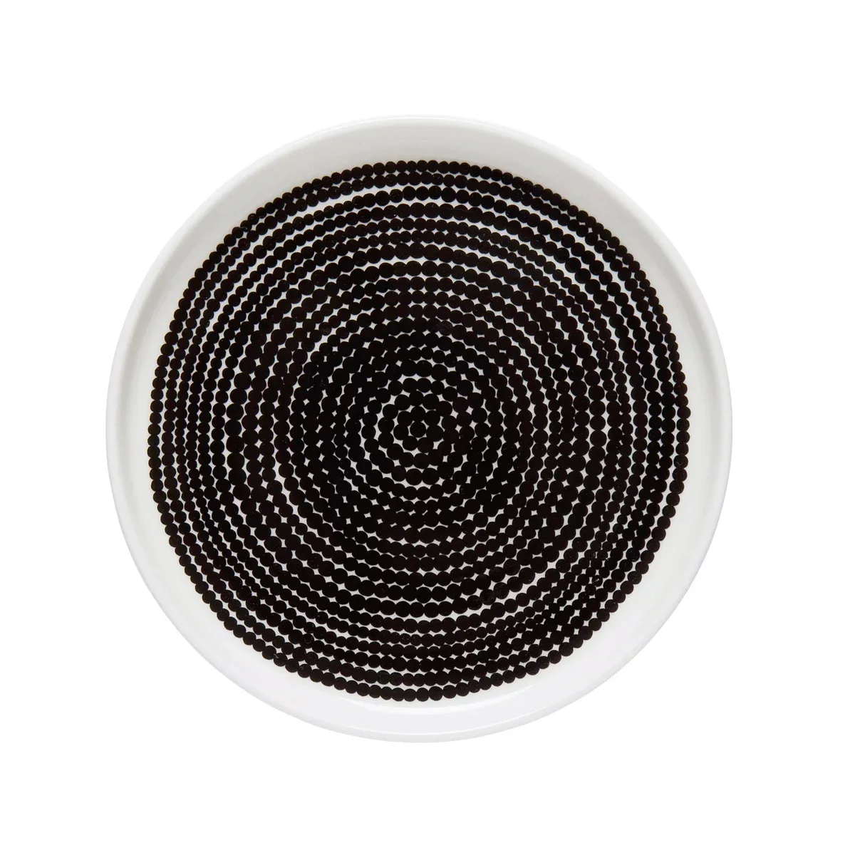 Räsymatto Teller Ø 20cm schwarz-weiß (große Punkte) günstig online kaufen