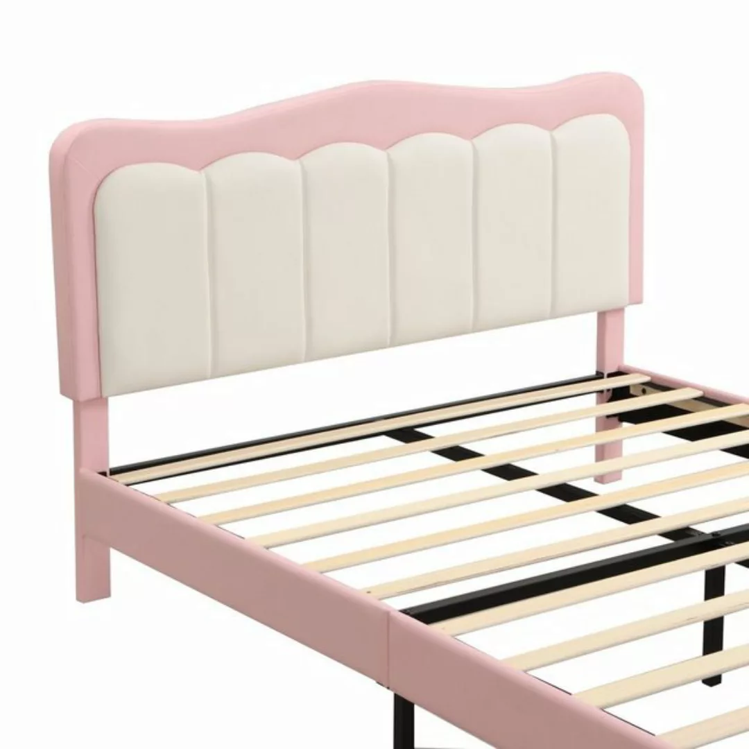 REDOM Polsterbett Kinderbett mit Lattenrost, Kunstleder süßes Mädchenbett ( günstig online kaufen