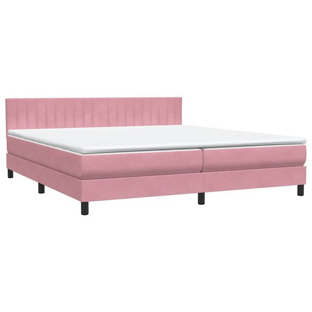 vidaXL Bett Boxspringbett mit Matratze Rosa 180x220 cm Samt günstig online kaufen