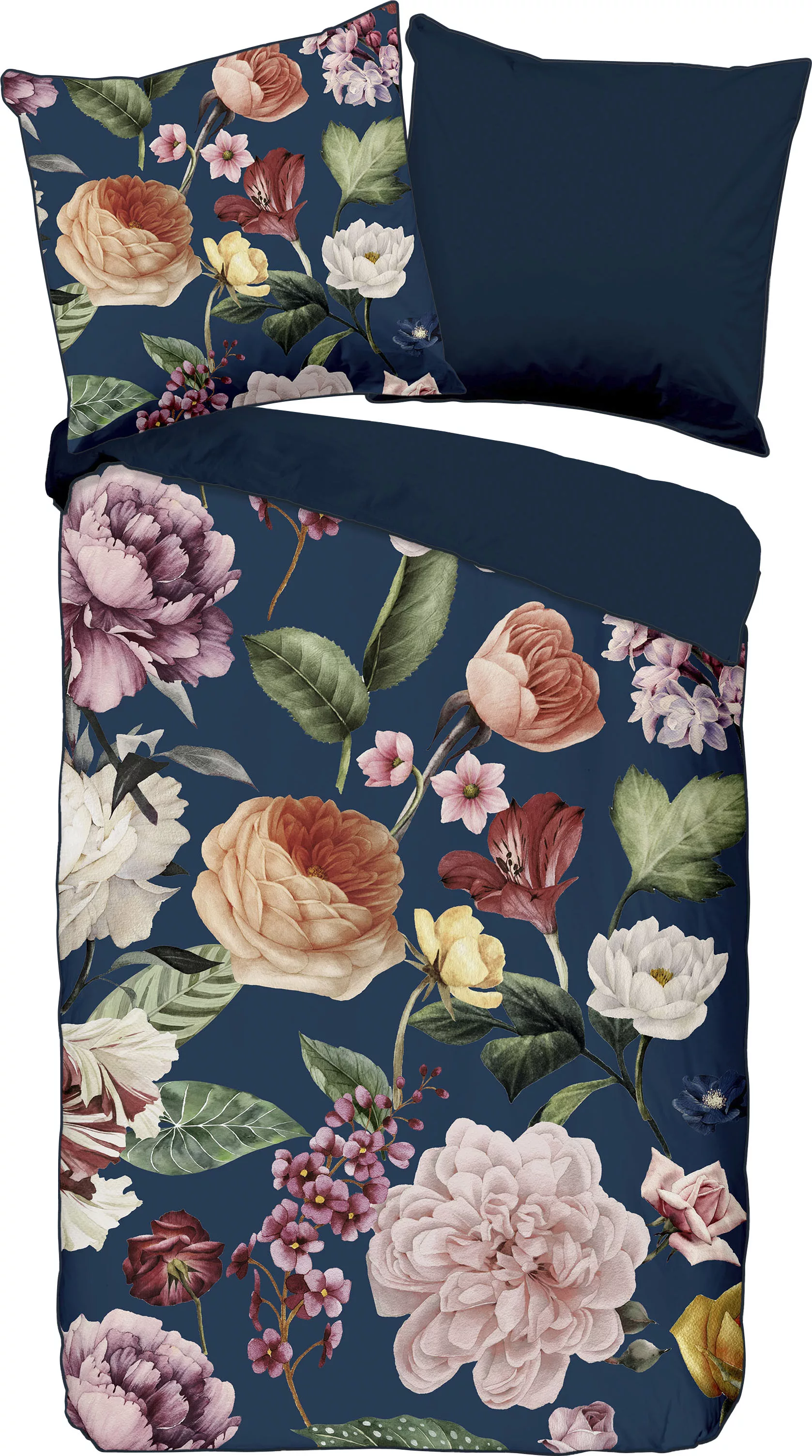 Descanso Wendebettwäsche Fiori, Satin (Bio-Baumwolle), 2 günstig online kaufen