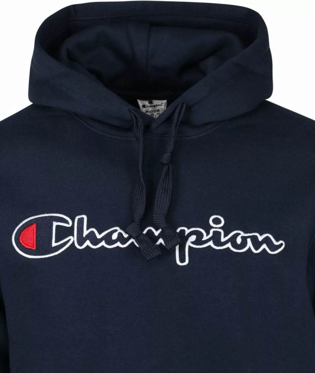 Champion Logo Hoodie Dunkelblau - Größe S günstig online kaufen