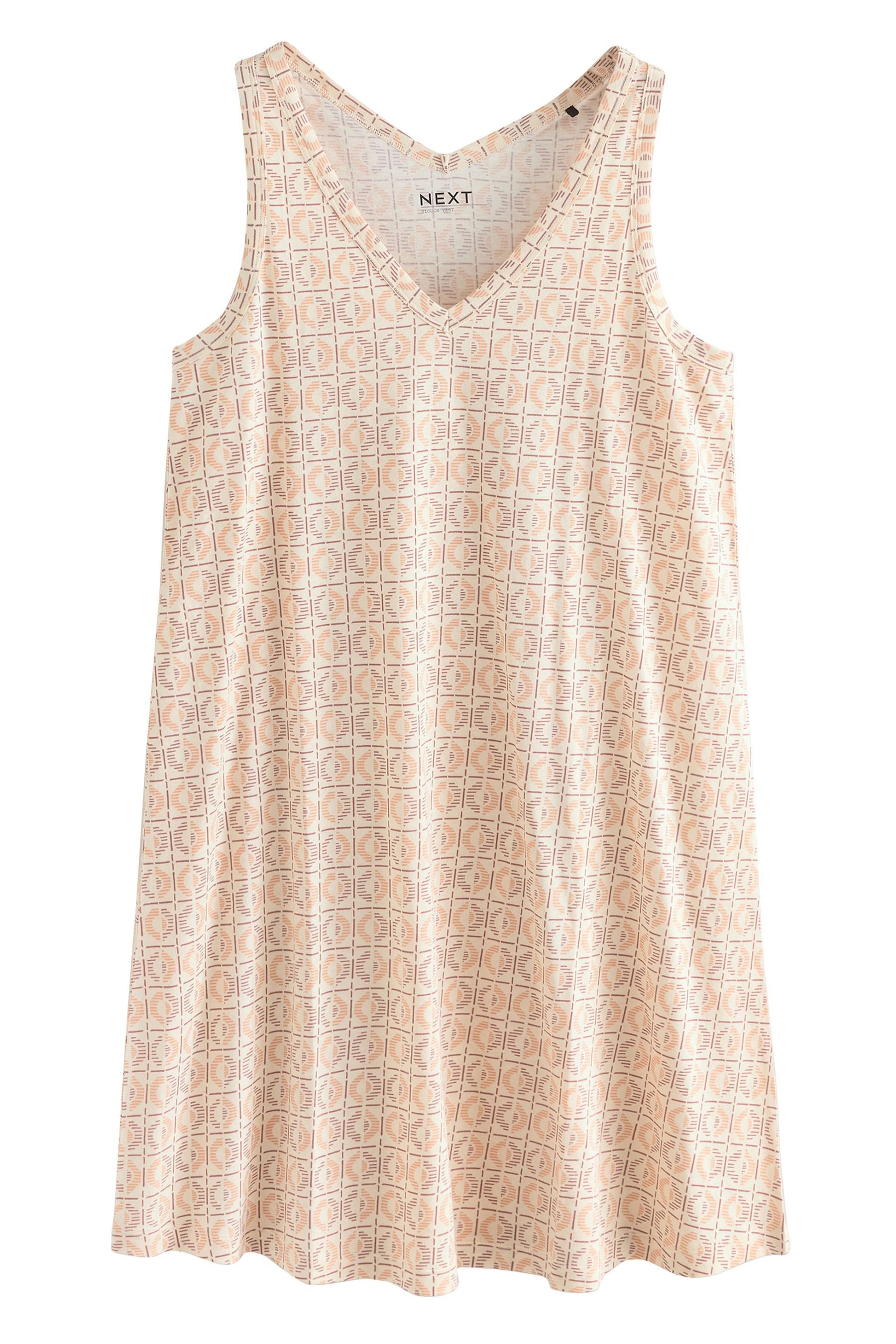 Next Sommerkleid Ärmelloses Schlabberkleid mit V-Ausschnitt günstig online kaufen