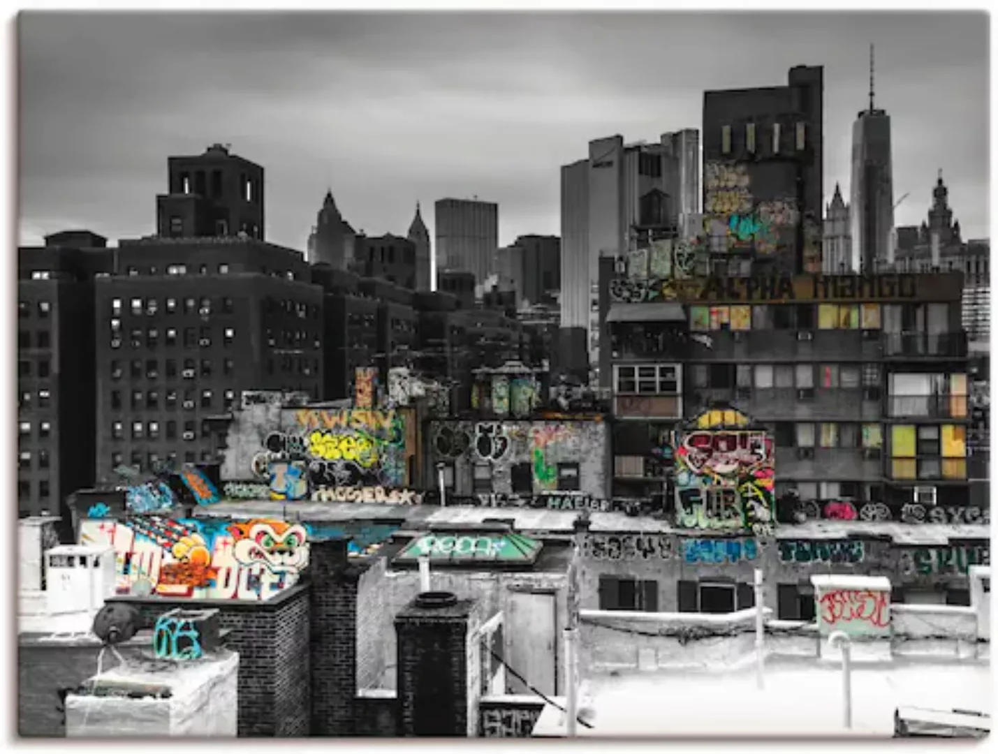 Artland Wandbild »Graffiti in New York«, Amerika, (1 St.), als Leinwandbild günstig online kaufen