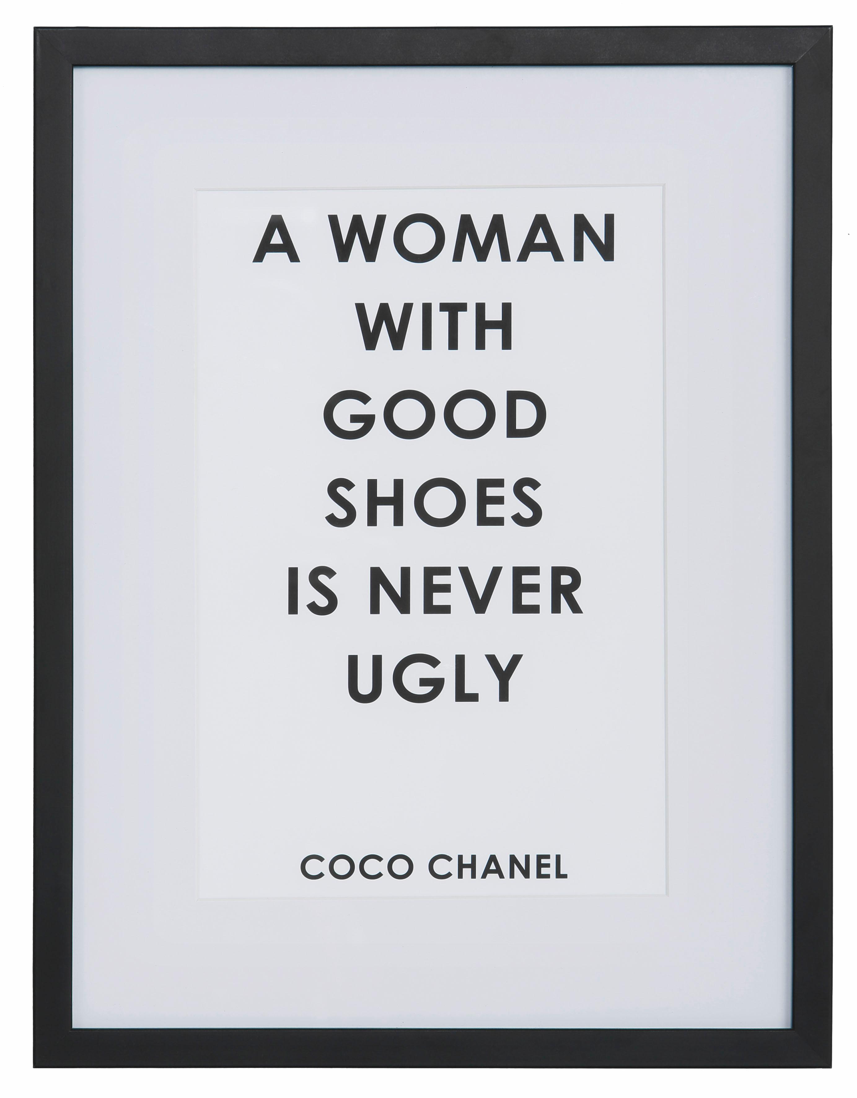 Leonique Bild "Zitat Coco Chanel", Schriftzug-Schriftzüge-Motivationsbilder günstig online kaufen