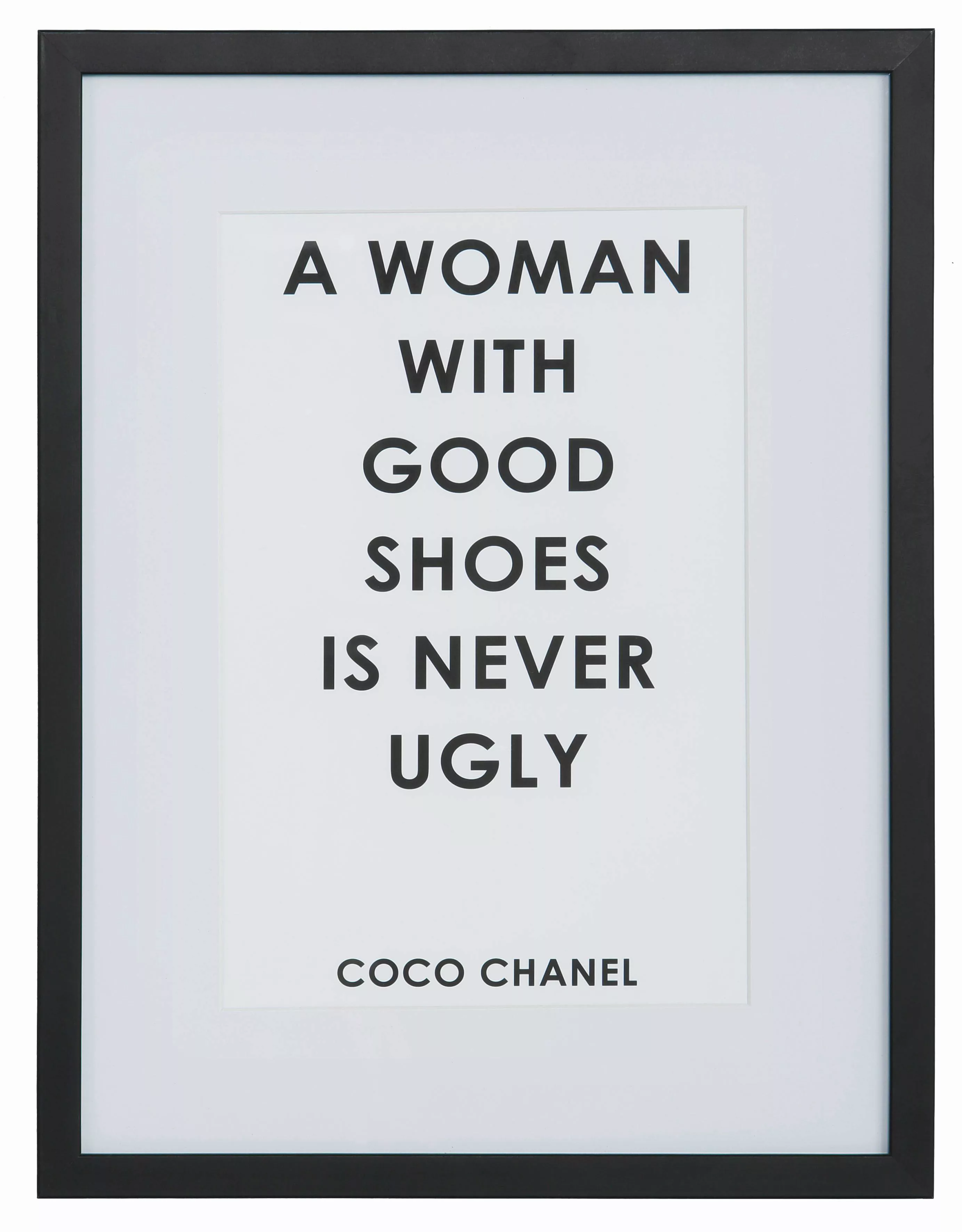 Leonique Bild "Zitat Coco Chanel", Schriftzug-Schriftzüge-Motivationsbilder günstig online kaufen