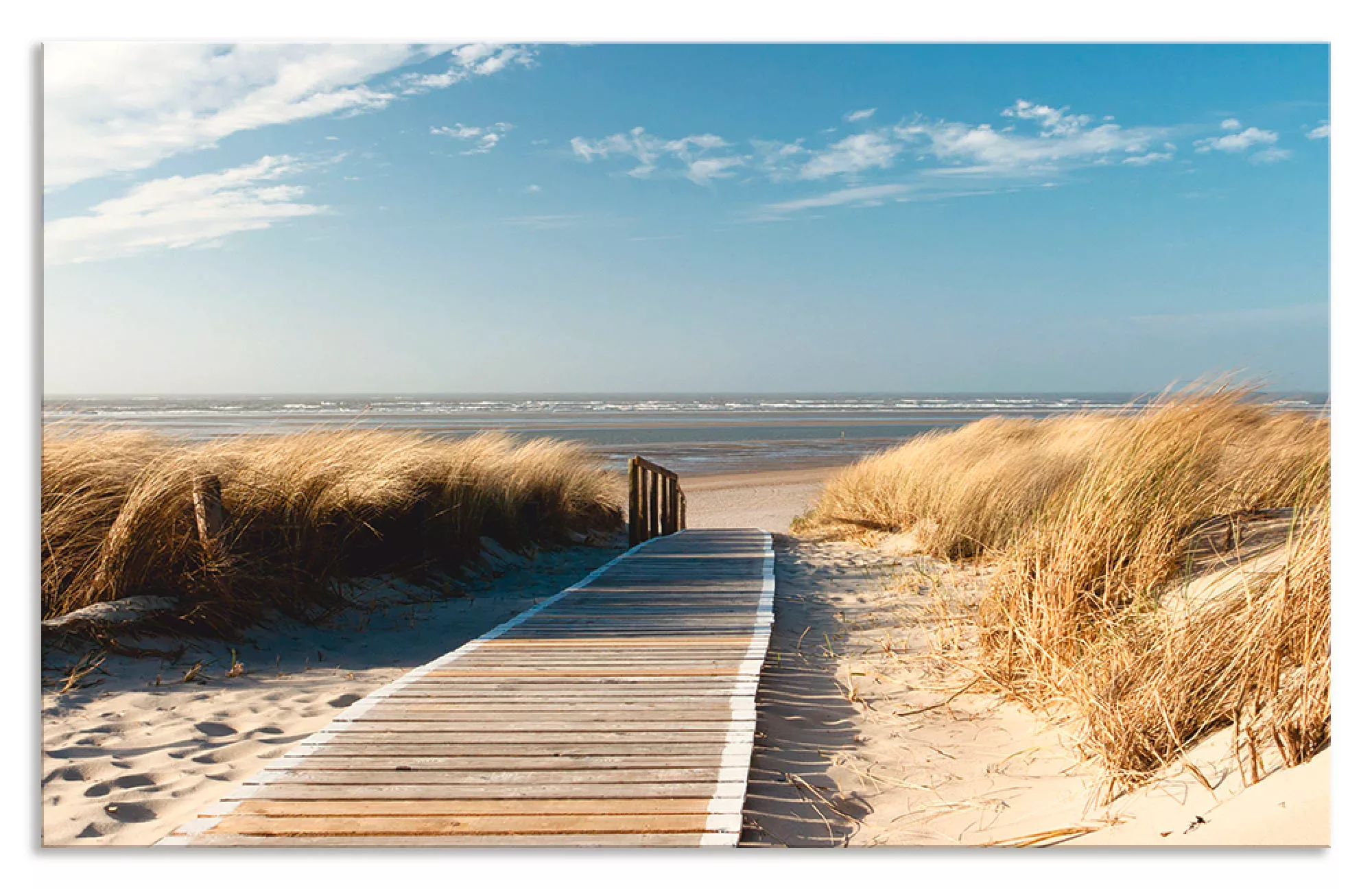 Artland Küchenrückwand "Nordseestrand auf Langeoog - Steg", (1 tlg.), Alu S günstig online kaufen