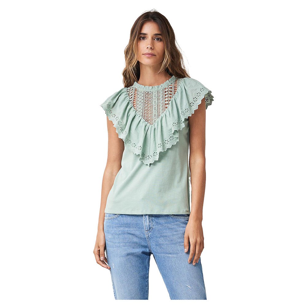 Salsa Jeans 125391-510 / English Style Embroidered Ärmellos T-shirt XS Gree günstig online kaufen