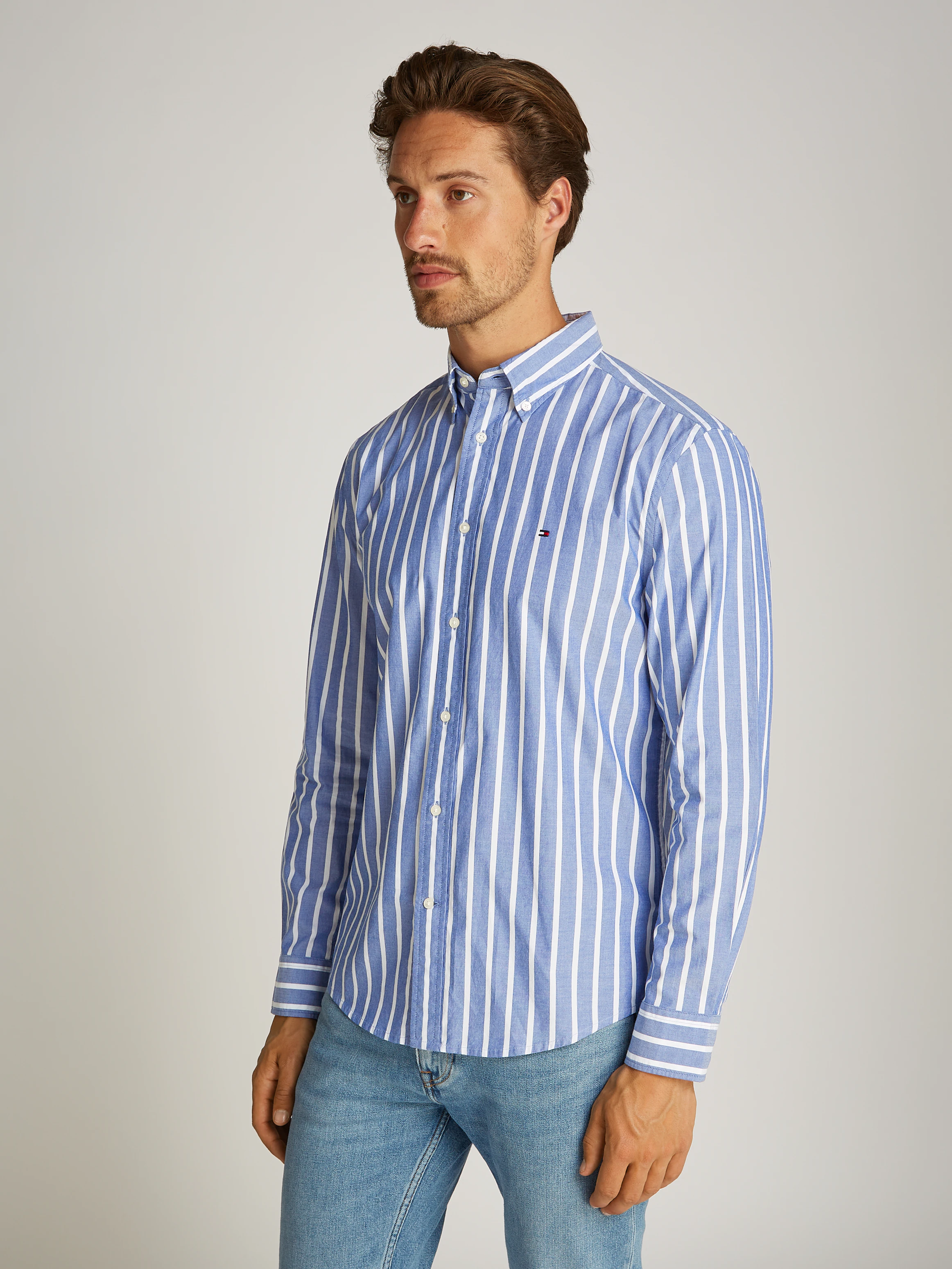 Tommy Hilfiger Businesshemd "FLEX POPLIN NAUTICAL STP SHIRT" günstig online kaufen