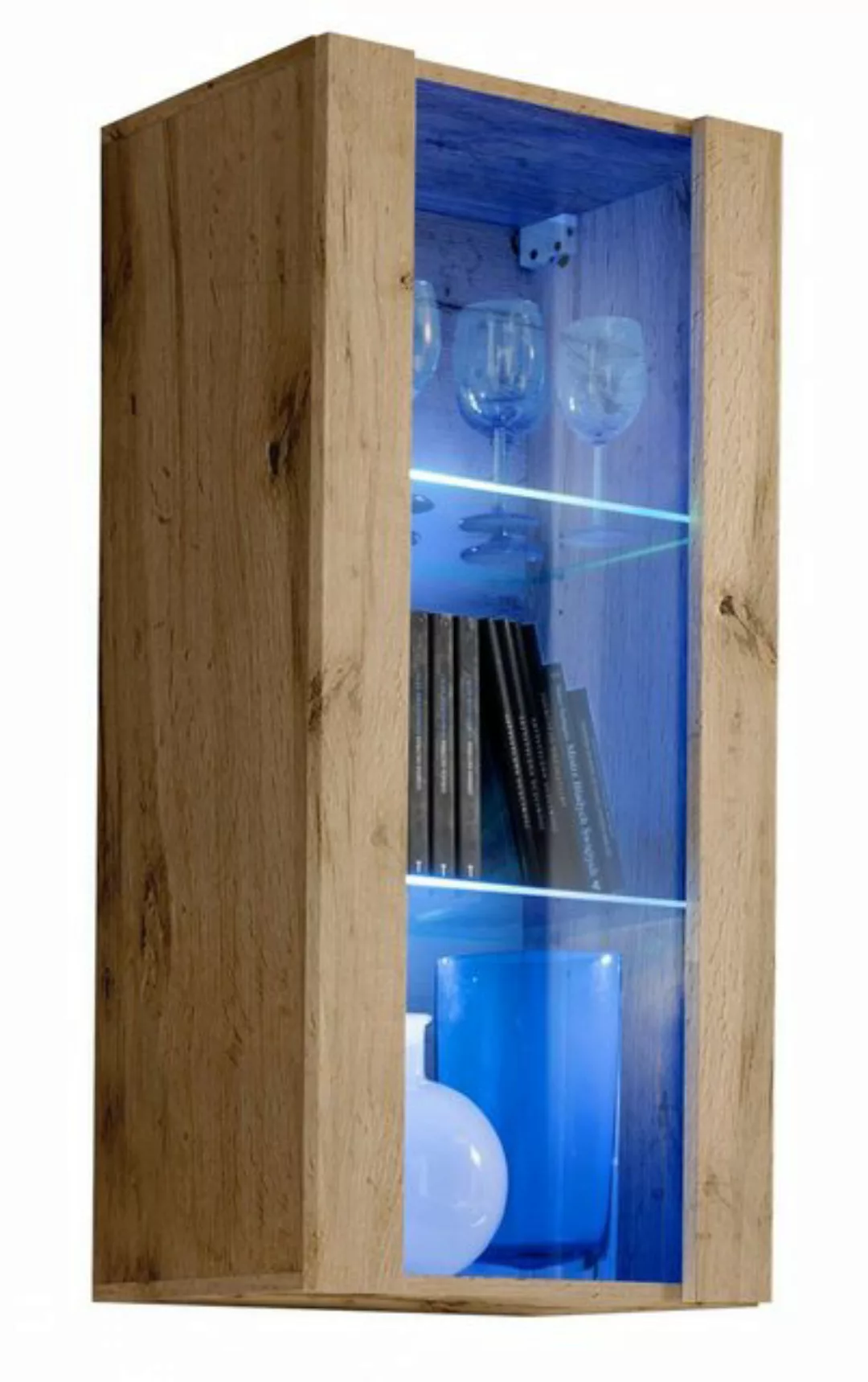 99rooms Vitrine Azara (Hängevitrine, Glasvitrine, Wohnmöbel) Holzwerkstoff günstig online kaufen