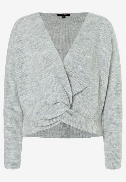 Pullover mit Knotendetail, grau melange, Herbst-Kollektion günstig online kaufen