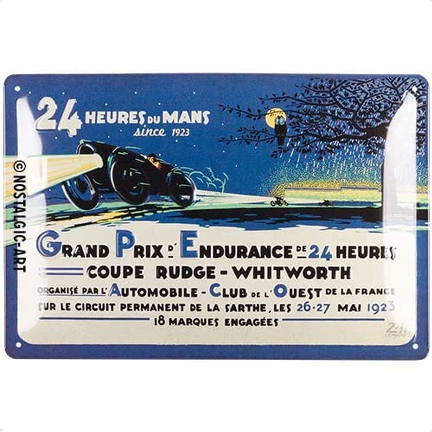 Nostalgic-Art Blechschild 20 x 30cm - 24h Le Mans - First Race 1923 günstig online kaufen