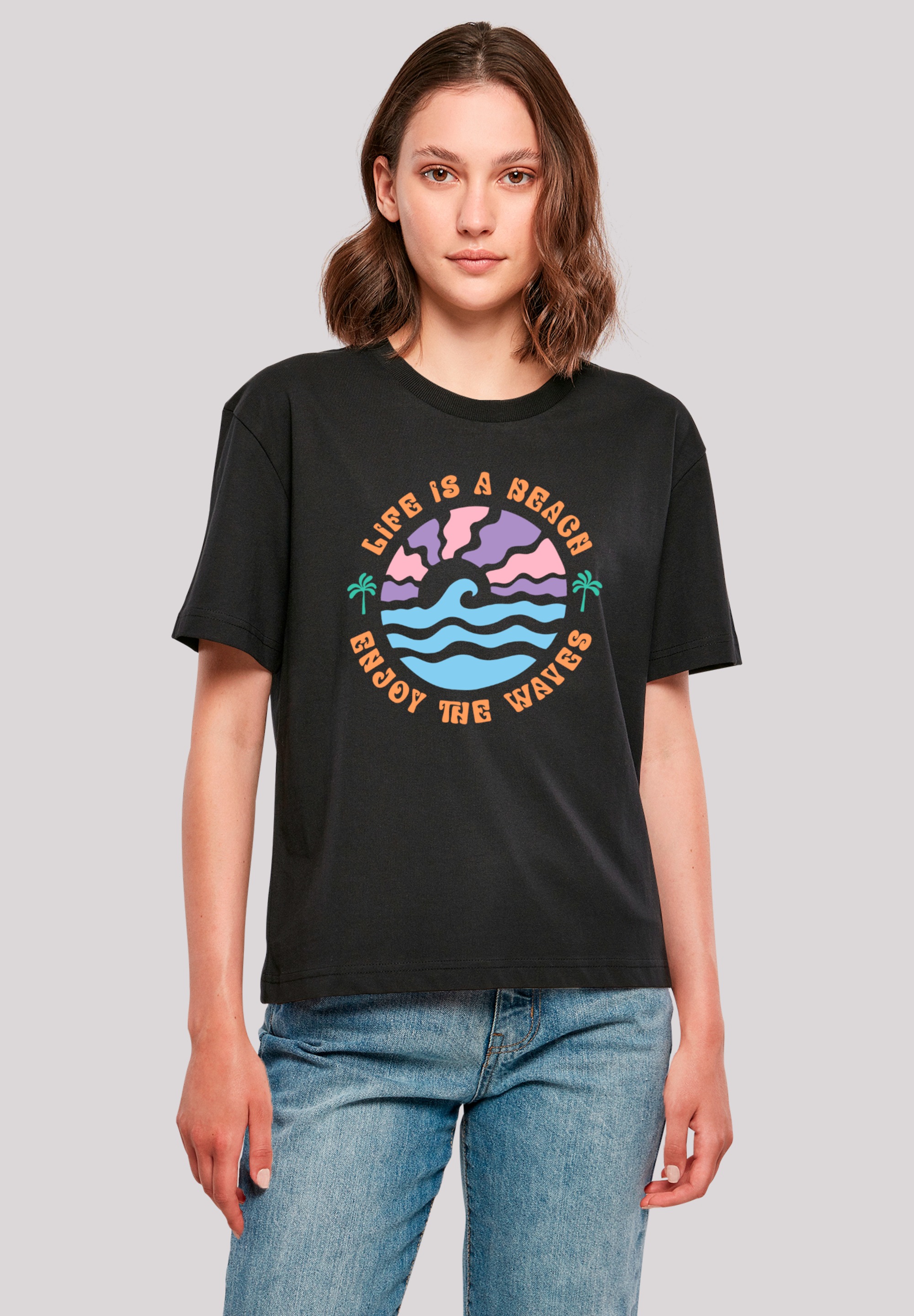 F4NT4STIC T-Shirt "Life Is A Beach Enjoy The Waves", Premium Qualität günstig online kaufen
