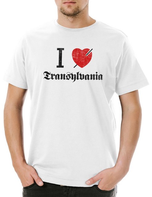 Urban Backwoods Print-Shirt I Love Transylvania Herren T-Shirt Mayhem Oyste günstig online kaufen