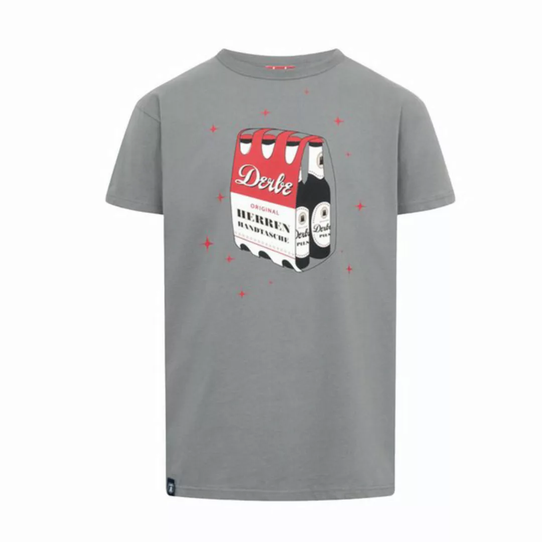 Derbe Print-Shirt Herrenhandtasche Rot-Weiß Herren T-Shirt (1-tlg) günstig online kaufen