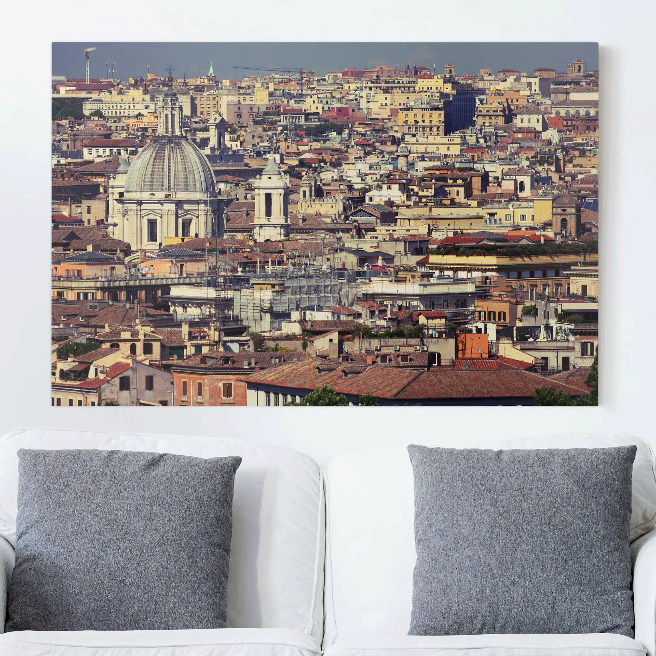 Leinwandbild Architektur & Skyline - Querformat Rome Rooftops günstig online kaufen