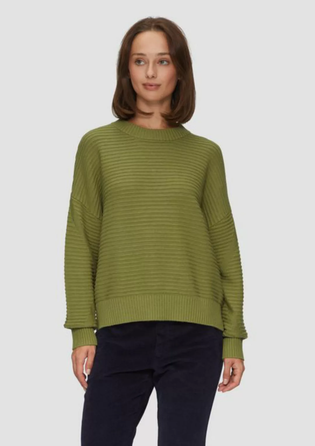 s.Oliver Strickpullover Oversized Strickpullover mit Ottoman-Struktur günstig online kaufen