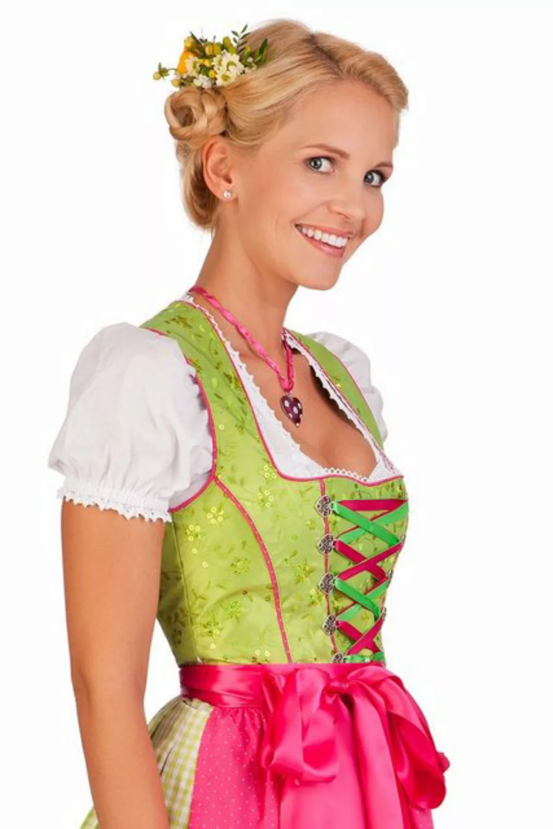 MarJo Dirndl Mini Dirndl 2tlg. - JASMIN - erdbeer, apfelgrün günstig online kaufen