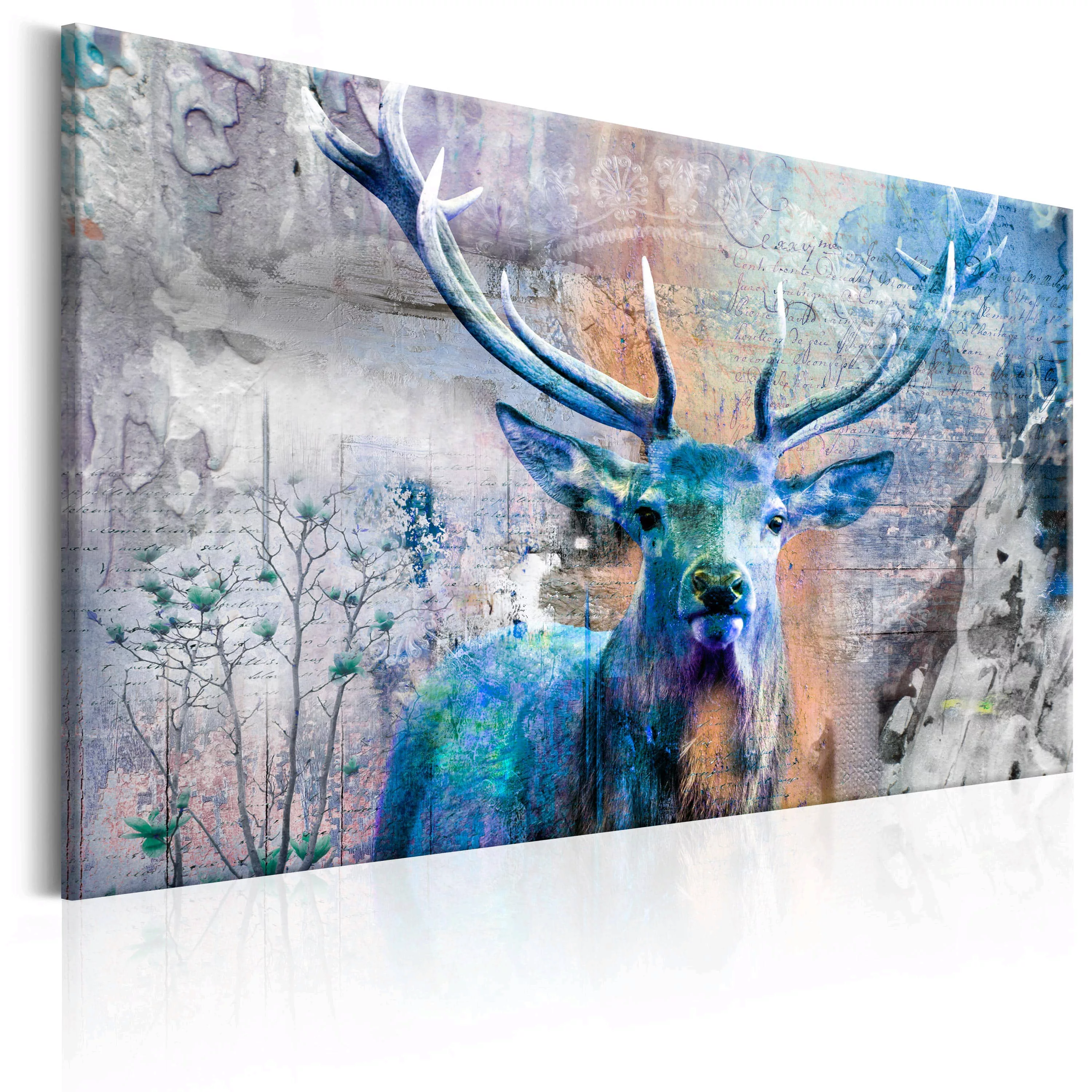 Wandbild - Blue Deer günstig online kaufen