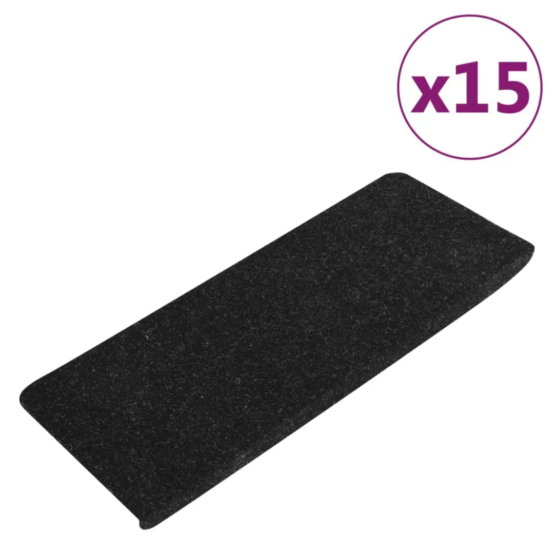 Vidaxl Stufenmatten Selbstklebend 15 Stk. 65x28 Cm Anthrazit günstig online kaufen