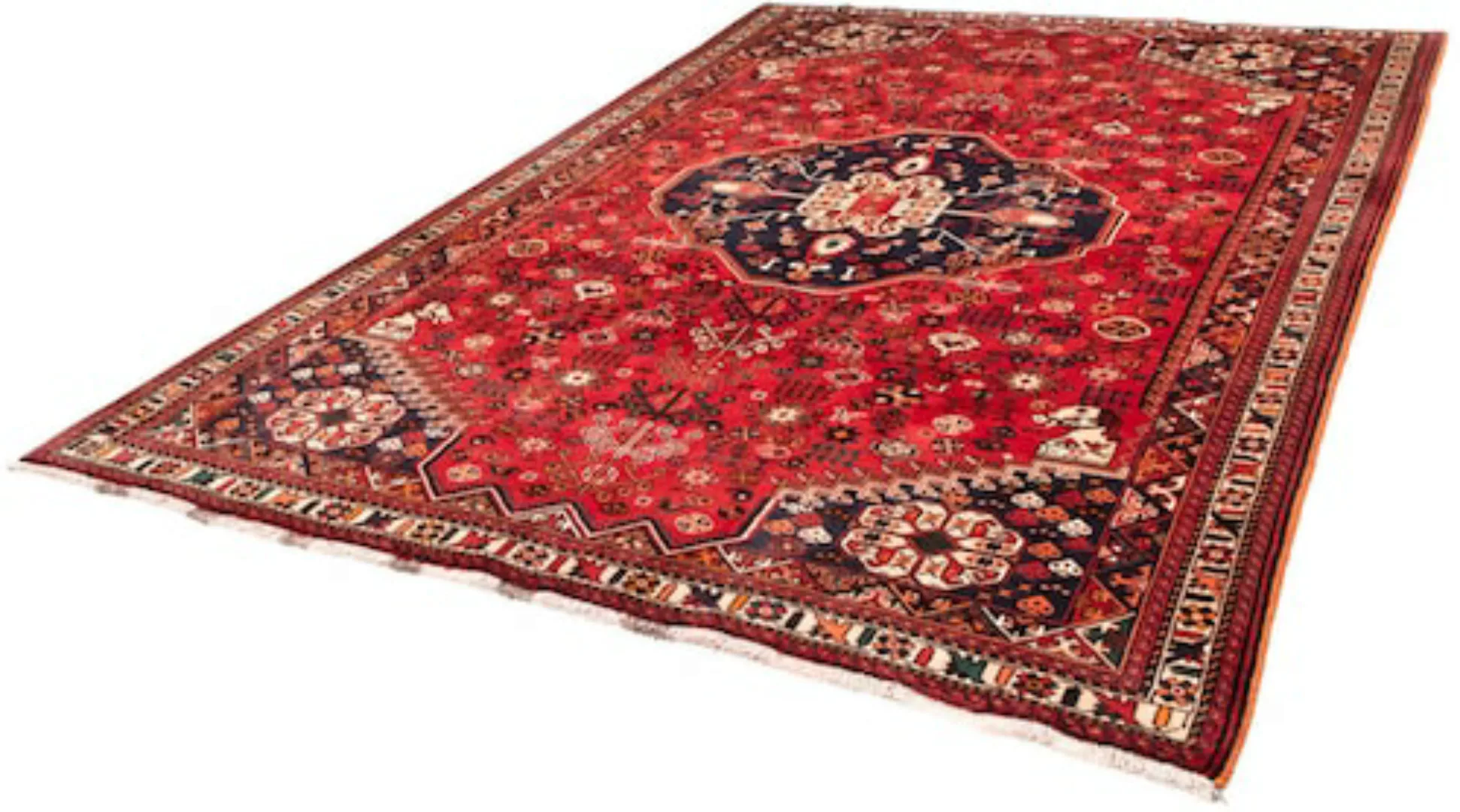 morgenland Wollteppich »Hosseinabad Medaillon Rosso chiaro 122 x 81 cm«, re günstig online kaufen