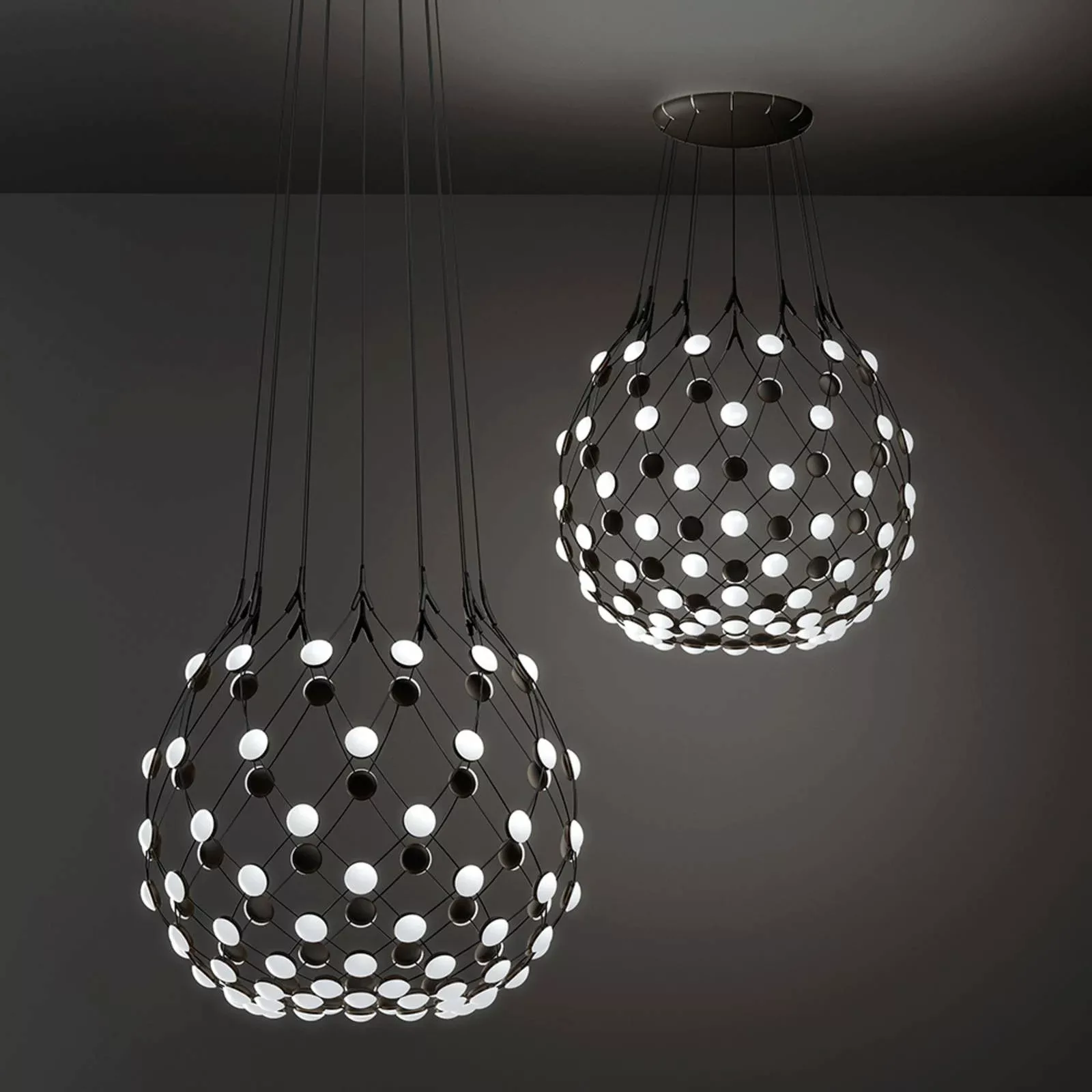 Luceplan Mesh LED-Hängelampe Ø 80cm 2m Abhängung günstig online kaufen