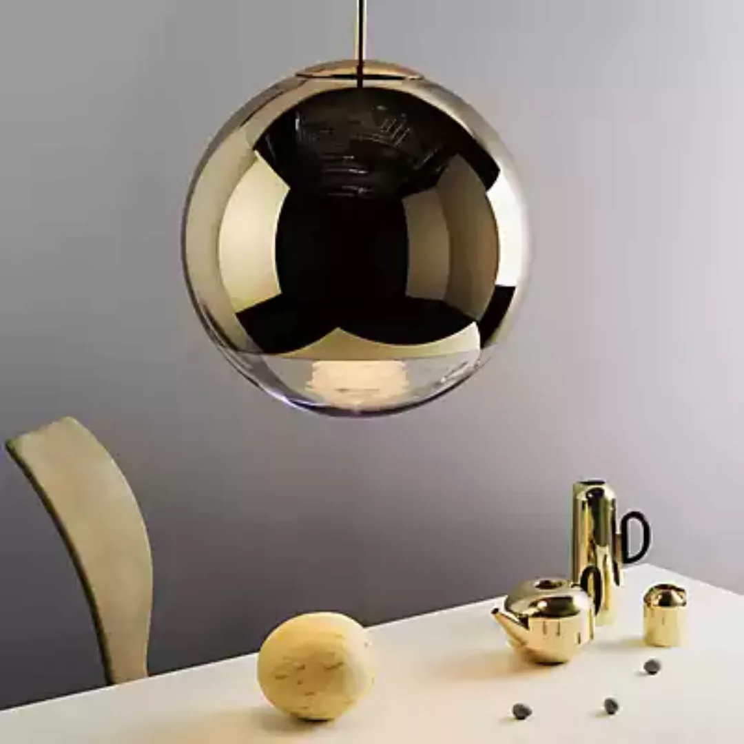 Tom Dixon Mirror Ball Pendelleuchte LED, gold - ø40 cm günstig online kaufen