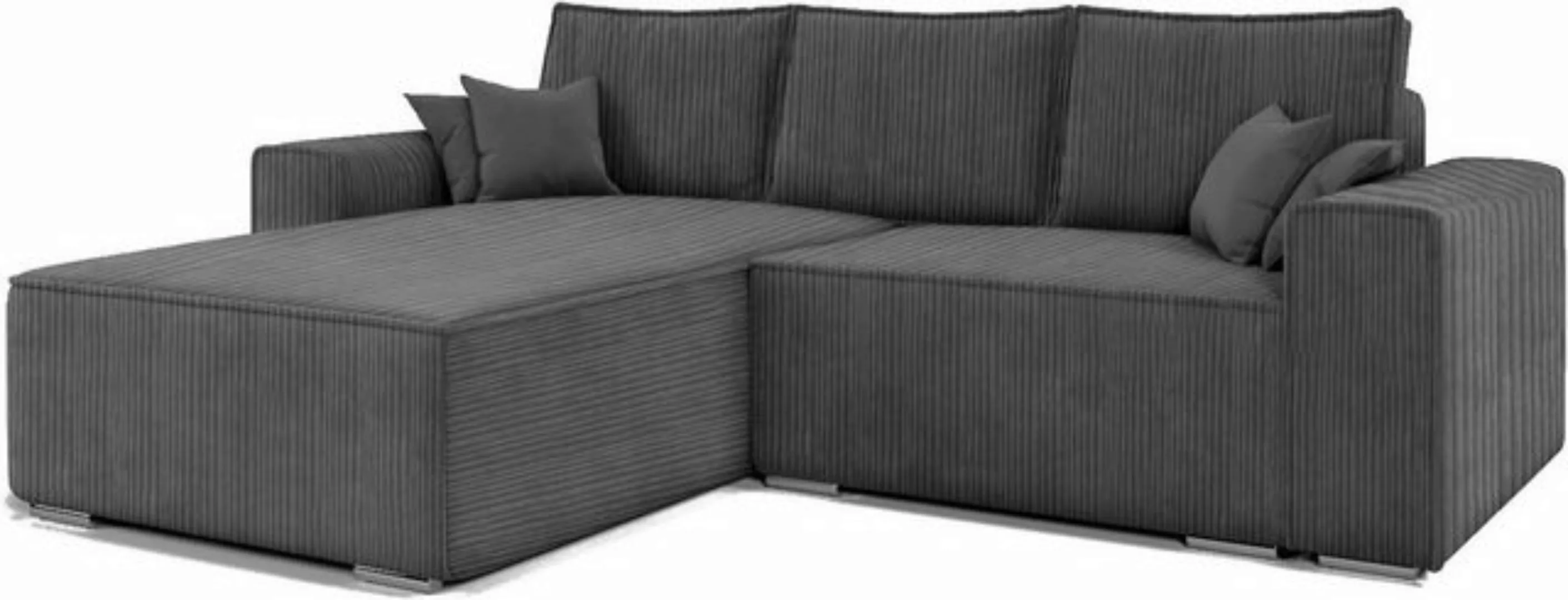 MOEBLO Ecksofa ERNO II, Ecksofa aus Cordstoff, Couch für Wohnzimmer, Schlaf günstig online kaufen