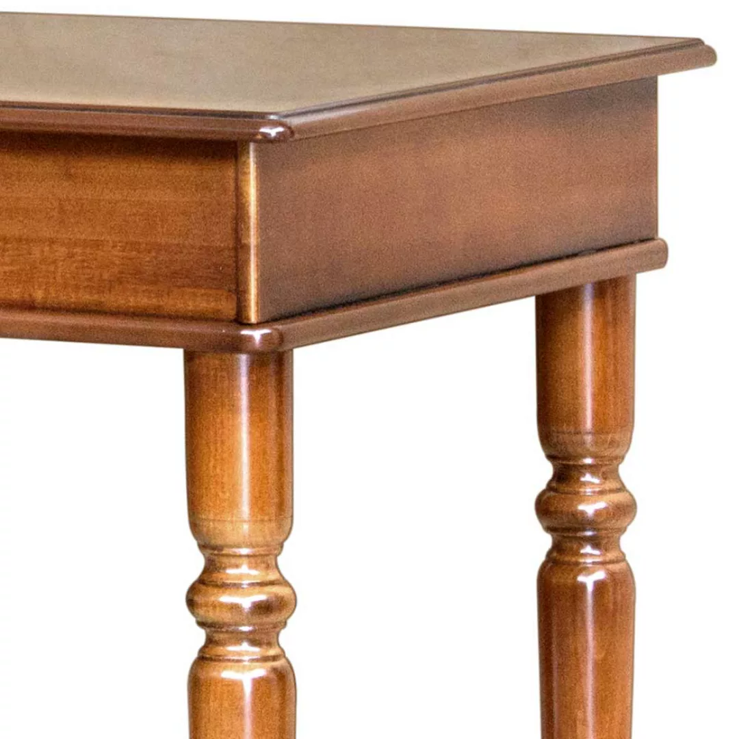 Schreibtisch mit Schublade in Nussbaumfarben klassischen Stil günstig online kaufen