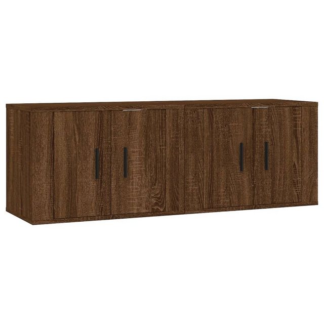 furnicato TV-Schrank TV-Wandschränke 2 Stk. Braun Eichen-Optik 57x34,5x40 c günstig online kaufen