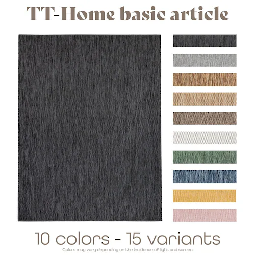 TT Home Teppich »Piave 900«, rechteckig, 4 mm Höhe, Teppich Outdoor Wohnzim günstig online kaufen