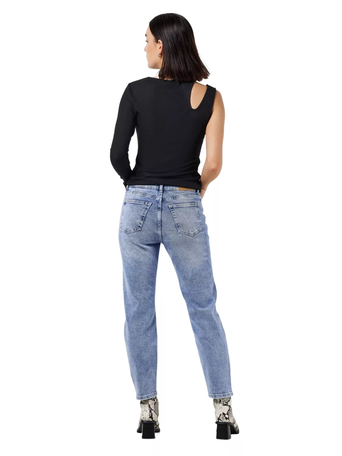 Noisy May Damen Jeans NMMON AZ236LB Straight Fit Blau - Light Blue Denim günstig online kaufen