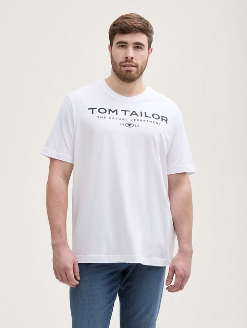 TOM TAILOR PLUS T-Shirt Plus Size - T-Shirt aus Baumwolle mit Logo-Print günstig online kaufen