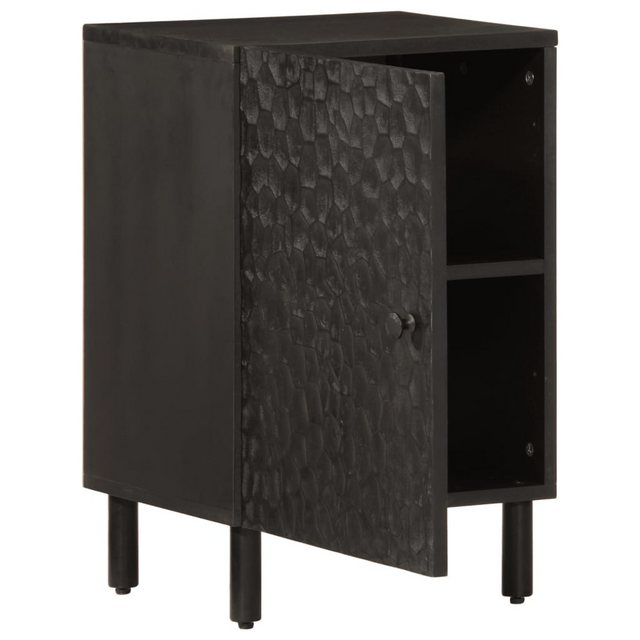 vidaXL Waschbeckenunterschrank Badschrank Schwarz 38x33x58 cm Massivholz Ma günstig online kaufen