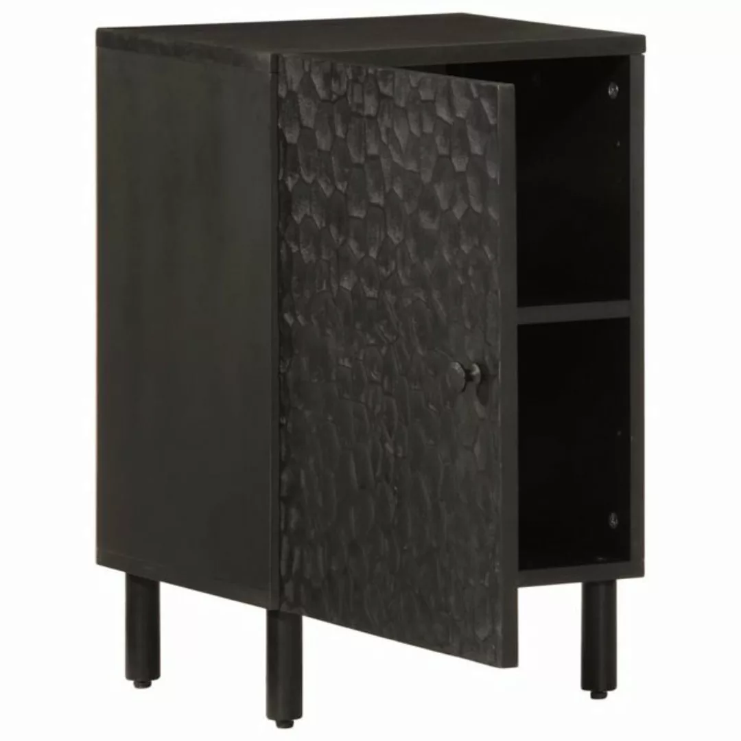 vidaXL Waschbeckenunterschrank Badschrank Schwarz 38x33x58 cm Massivholz (1 günstig online kaufen